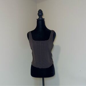 EXPRESS WOMENS BODY CONTOUR LUXE LOUNGE CORSET CROPPED TANK